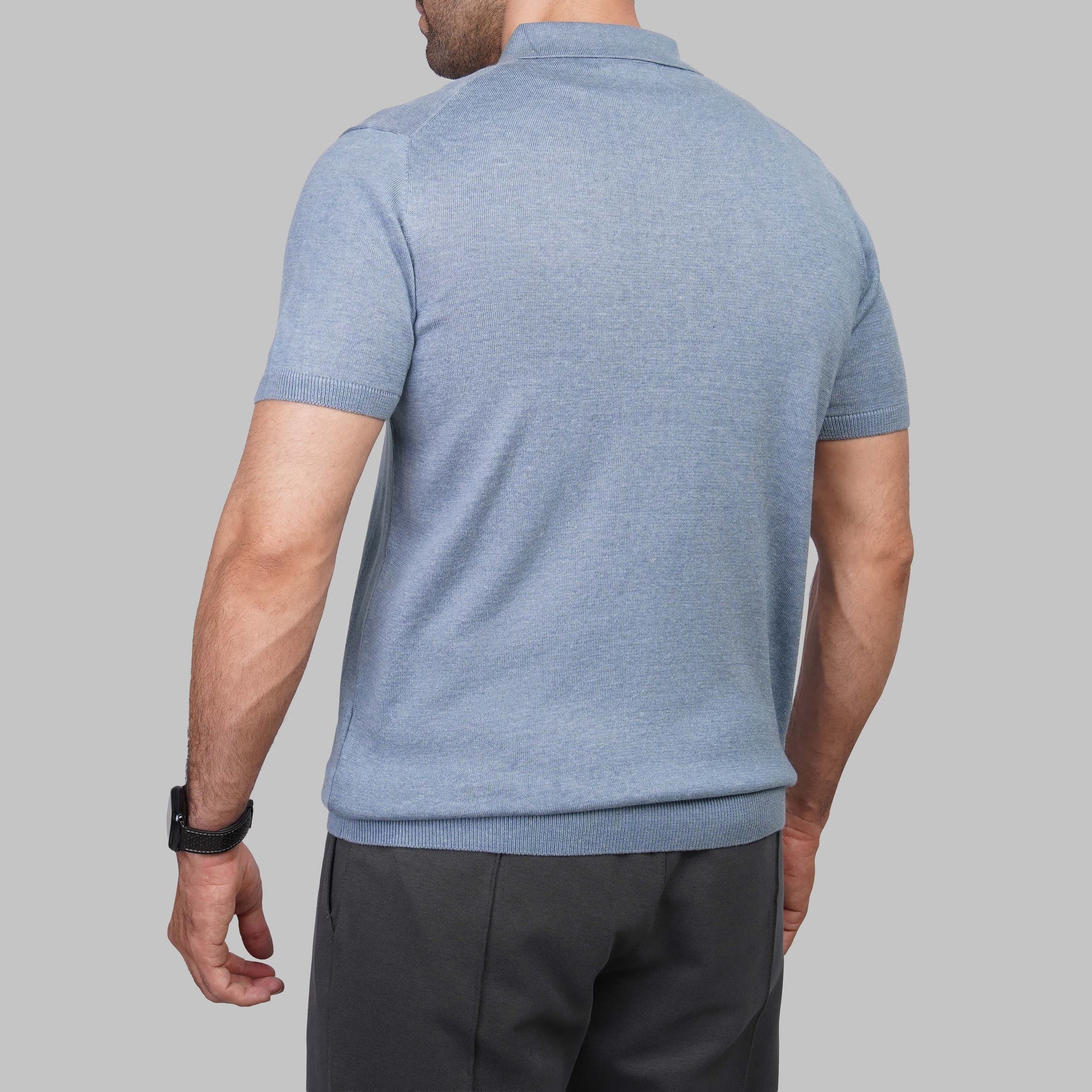 Men's premium knit polo shirt blue Summer 2026 by Dockland Egypt - 
تسوق تيشرت بولو رجالي تريكو ازرق صيفي من دوكلاند مصر لصيف 2026