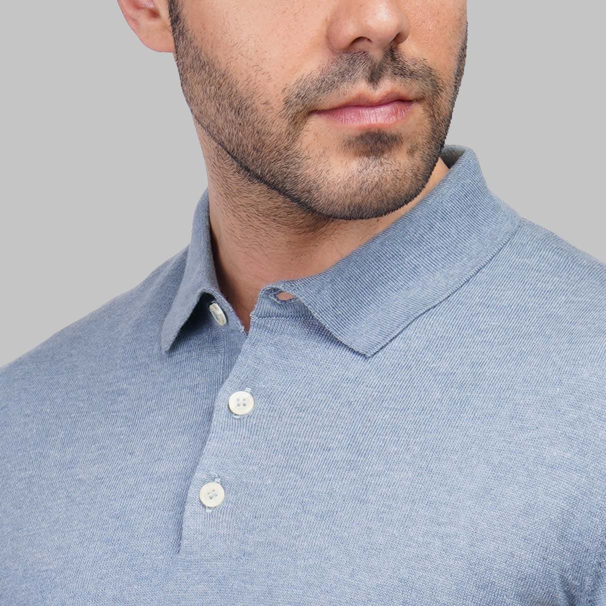 Men's premium knit polo shirt blue Summer 2026 by Dockland Egypt - 
تسوق تيشرت بولو رجالي تريكو ازرق صيفي من دوكلاند مصر لصيف 2026