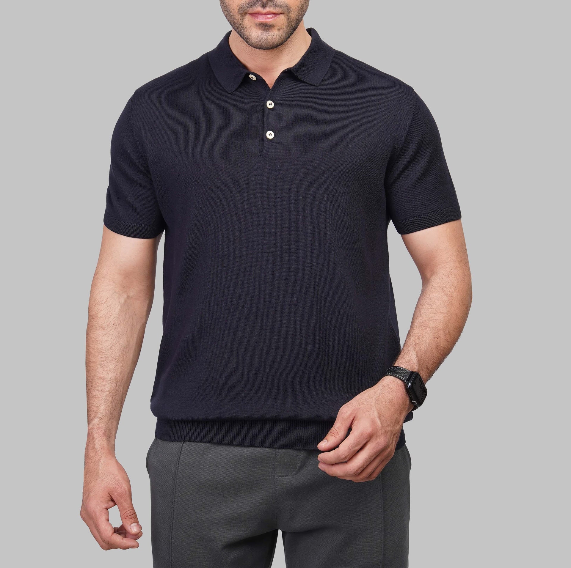 Men's premium knit polo shirt navy Summer 2026 by Dockland Egypt - 
تسوق تيشرت بولو رجالي تريكو نيفي صيفي من دوكلاند مصر لصيف 2026