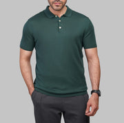 Men's premium knit polo shirt olive Summer 2026 by Dockland Egypt - 
تسوق تيشرت بولو رجالي تريكو اخضر زيتي صيفي من دوكلاند مصر لصيف 2026