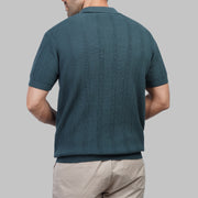 Textured Knit V-Neckline Shirt - Dockland