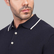 shop Men's tailored knit polo shirt navy Summer 2026 by Dockland Egypt - تسوق تيشرت بولو رجالي تريكو صيفي نيفي من دوكلاند مصر لصيف 2026 