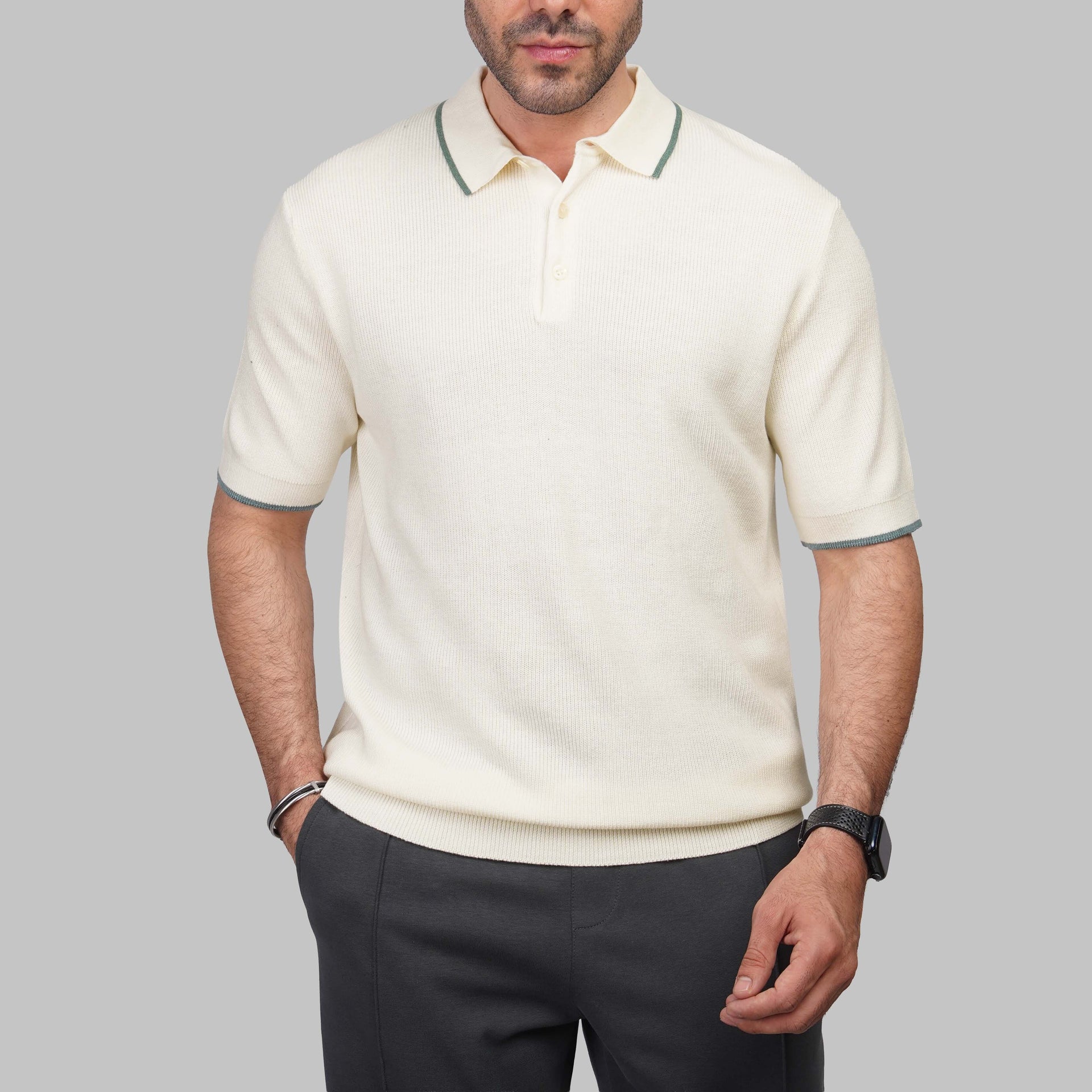 Tailored Knit Polo Shirt - Dockland