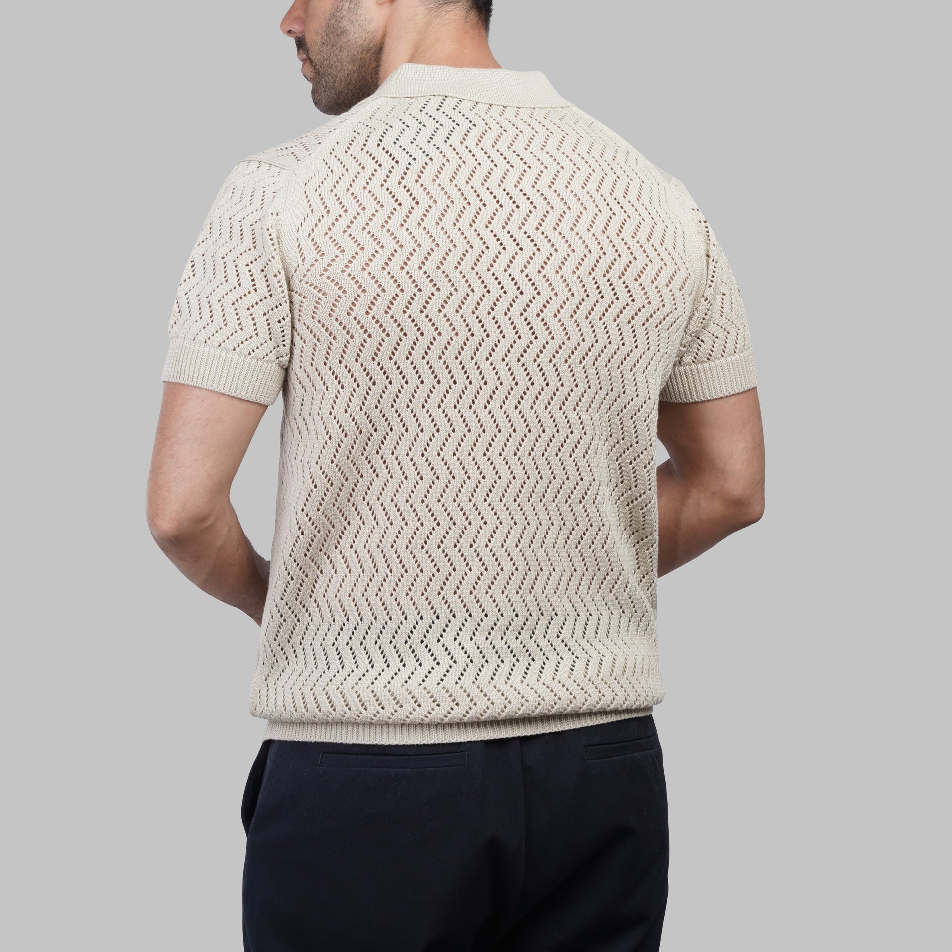 TEXTURED KNIT POLO SHIRT - Dockland