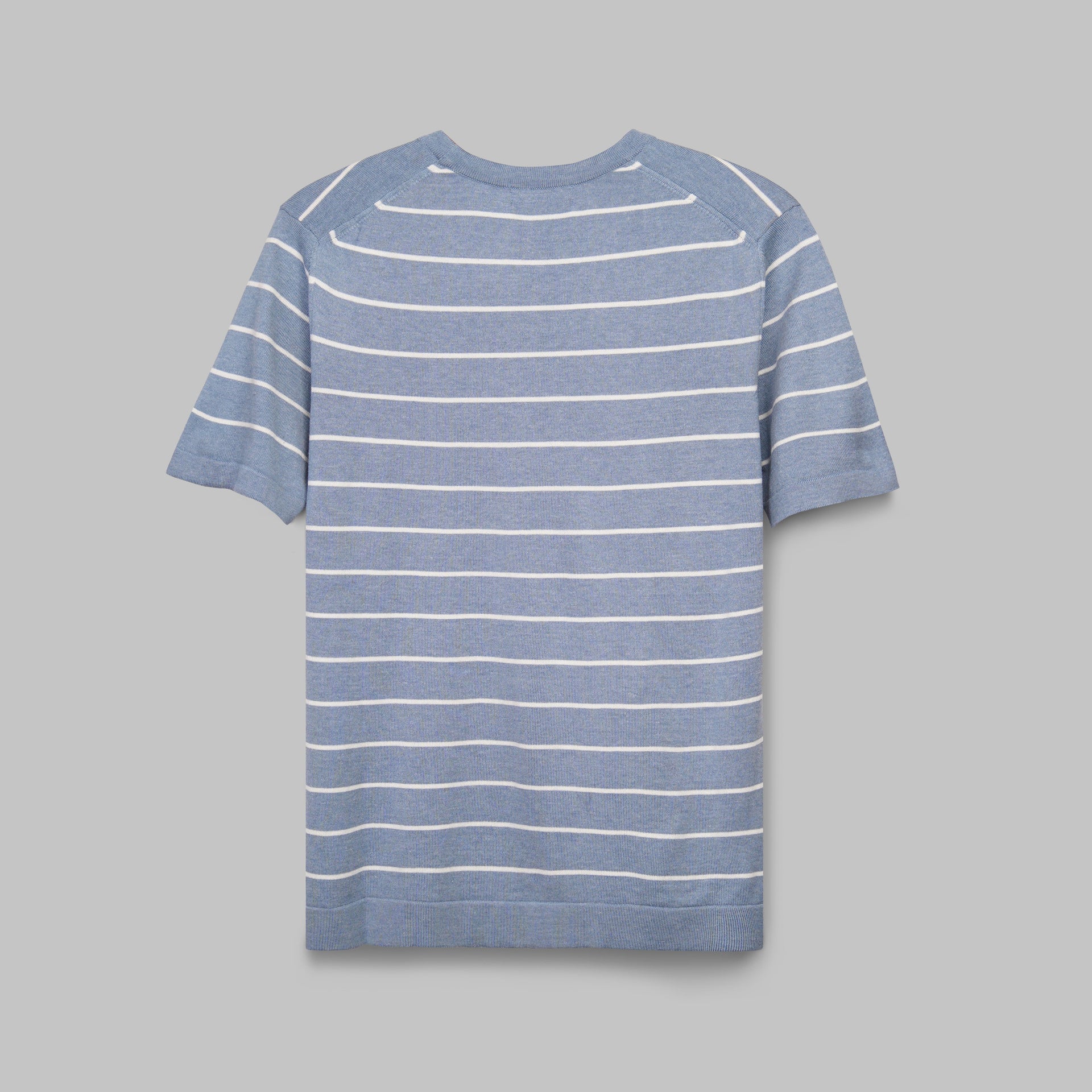 shop men's striped knit  baby blue t-shirt for summer 2026 by dockland - تسوق تيشرت نيت بيبي بلو  رجالي صيفي مخطط ومقلم 2026 من دوكلاند