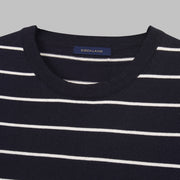 shop men's striped knit navy t-shirt for summer 2026 by dockland - تسوق تيشرت نيت نيفي  رجالي صيفي مخطط ومقلم 2026 من دوكلاند