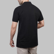 Shop classic fit pique black polo shirt for men summer 2026 by Dockland - تسوق قميص بولو بيكيه رجالي كلاسيك اسود صيفي 2026 من دوكلاند - ملابس رجالي كاجوال صيفي