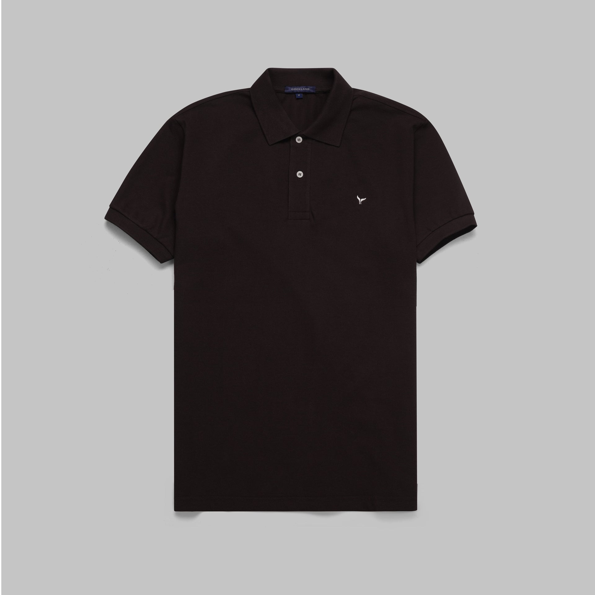 Shop classic fit pique brown polo shirt for men summer 2026 by Dockland - تسوق قميص بولو بيكيه رجالي كلاسيك بني صيفي 2026 من دوكلاند - ملابس رجالي كاجوال صيفي