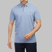 Shop classic fit pique sky blue polo shirt for men summer 2026 by Dockland - تسوق قميص بولو بيكيه رجالي كلاسيك ازرق سماوي صيفي 2026 من دوكلاند - ملابس رجالي كاجوال صيفي