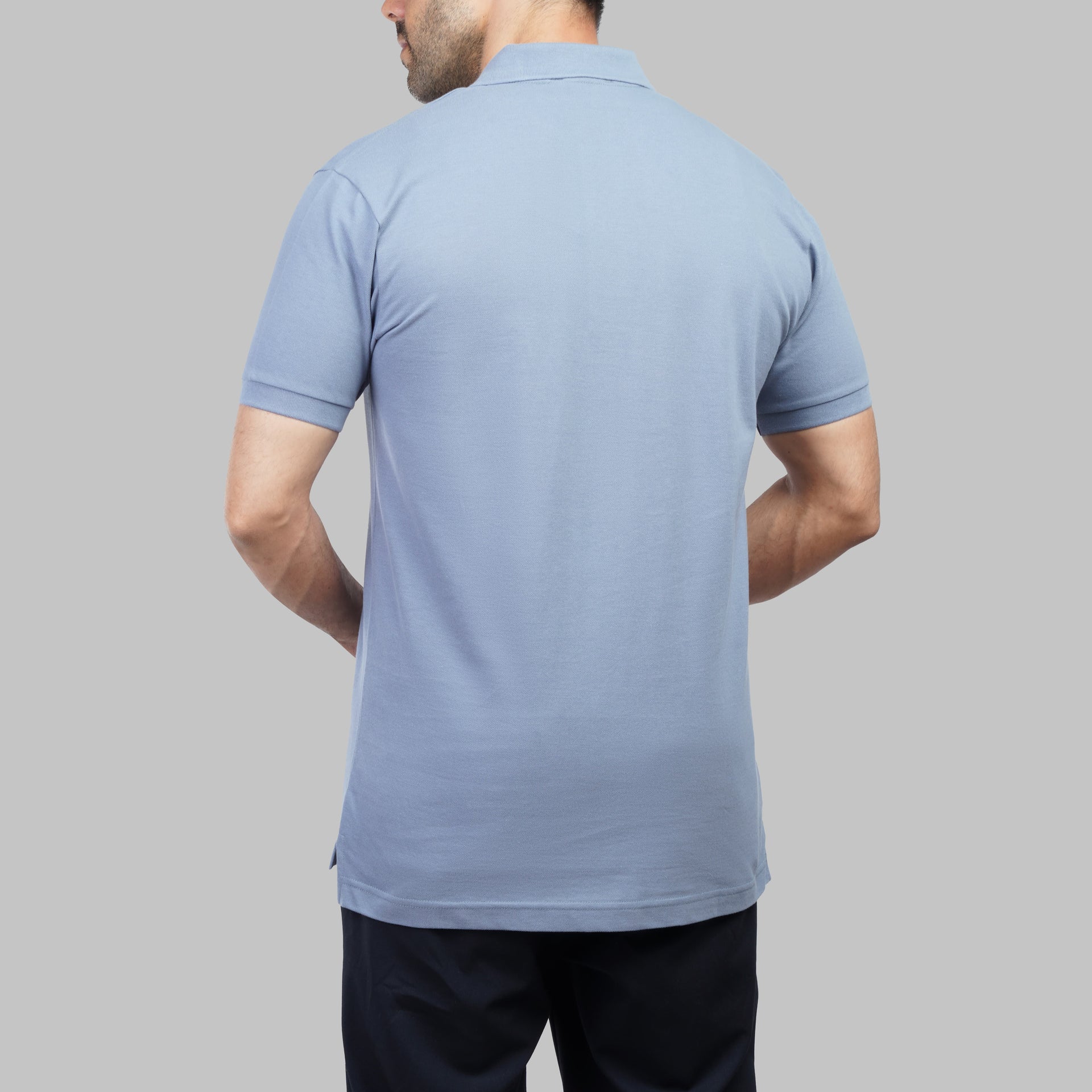 Shop classic fit pique sky blue polo shirt for men summer 2026 by Dockland - تسوق قميص بولو بيكيه رجالي كلاسيك ازرق سماوي صيفي 2026 من دوكلاند - ملابس رجالي كاجوال صيفي