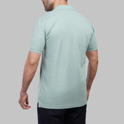 Shop classic fit pique mint green polo shirt for men summer 2026 by Dockland - تسوق قميص بولو بيكيه رجالي كلاسيك مينت جرين صيفي 2026 من دوكلاند - ملابس رجالي كاجوال صيفي