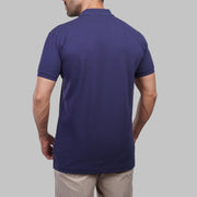 Shop classic fit pique indigo polo shirt for men summer 2026 by Dockland - تسوق قميص بولو بيكيه رجالي كلاسيك انديجو ازرق نيلي صيفي 2026 من دوكلاند - ملابس رجالي كاجوال صيفي