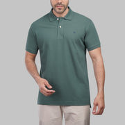 Shop classic fit pique mint green polo shirt for men summer 2026 by Dockland - تسوق قميص بولو بيكيه رجالي كلاسيك مينت جرين صيفي 2026 من دوكلاند - ملابس رجالي كاجوال صيفي