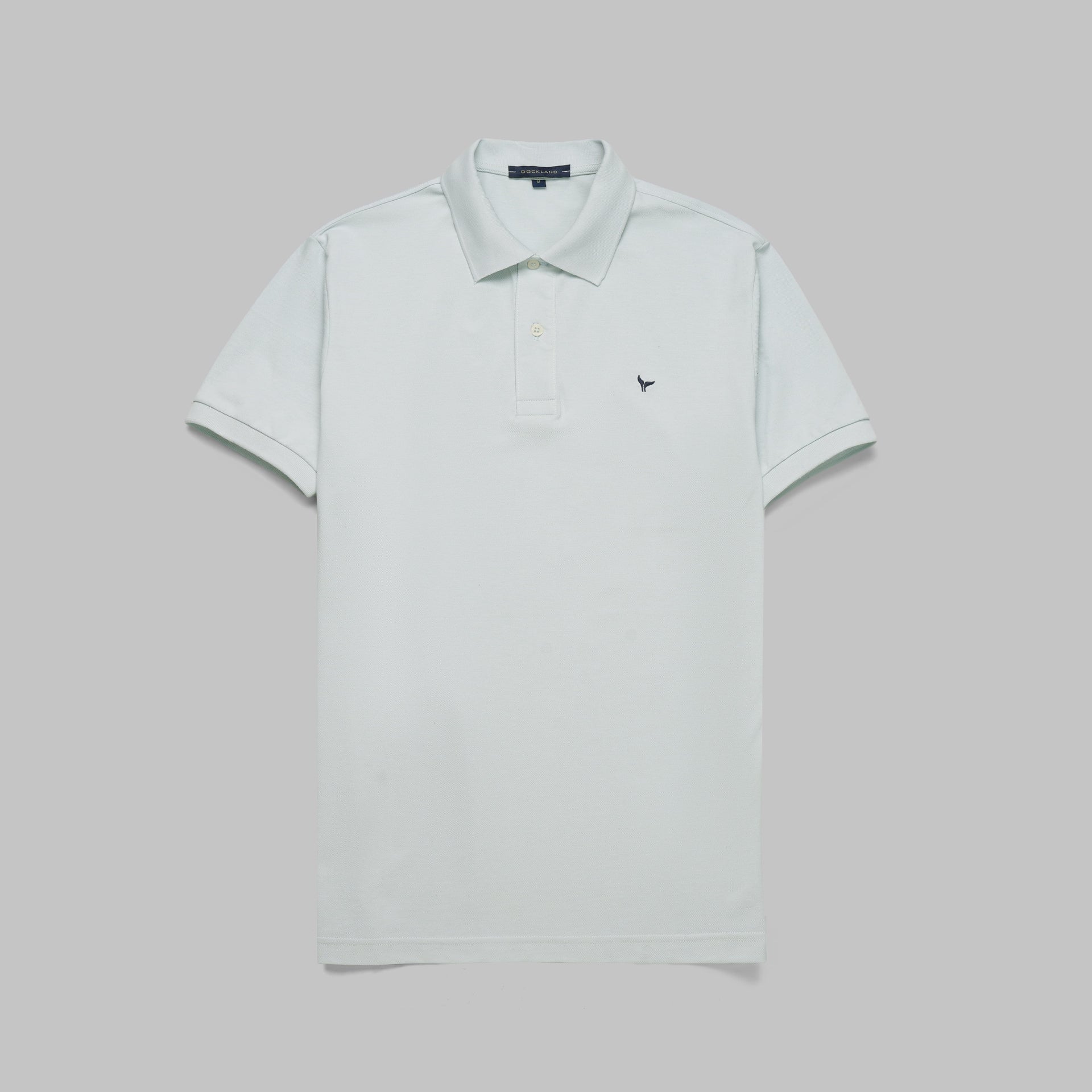 Shop classic fit pique blue polo shirt for men summer 2026 by Dockland - تسوق قميص بولو بيكيه رجالي كلاسيك أزرق سماوي صيفي 2026 من دوكلاند - ملابس رجالي كاجوال صيفي