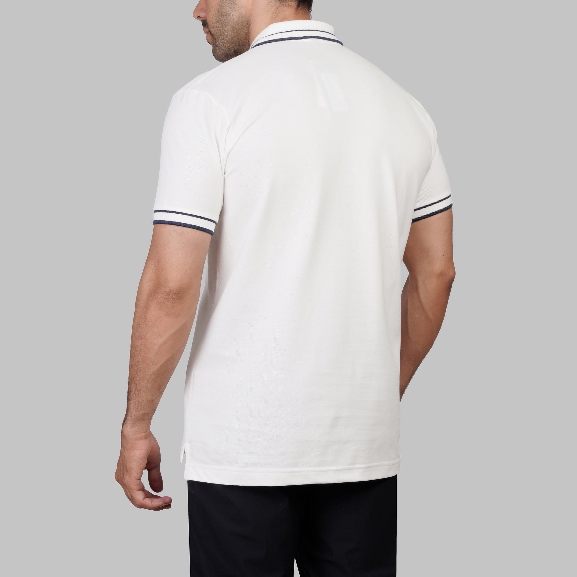 Contrast Collar Cotton Polo Shirt - Dockland