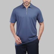 Essential Zip-Up Polo Shirt - Dockland
