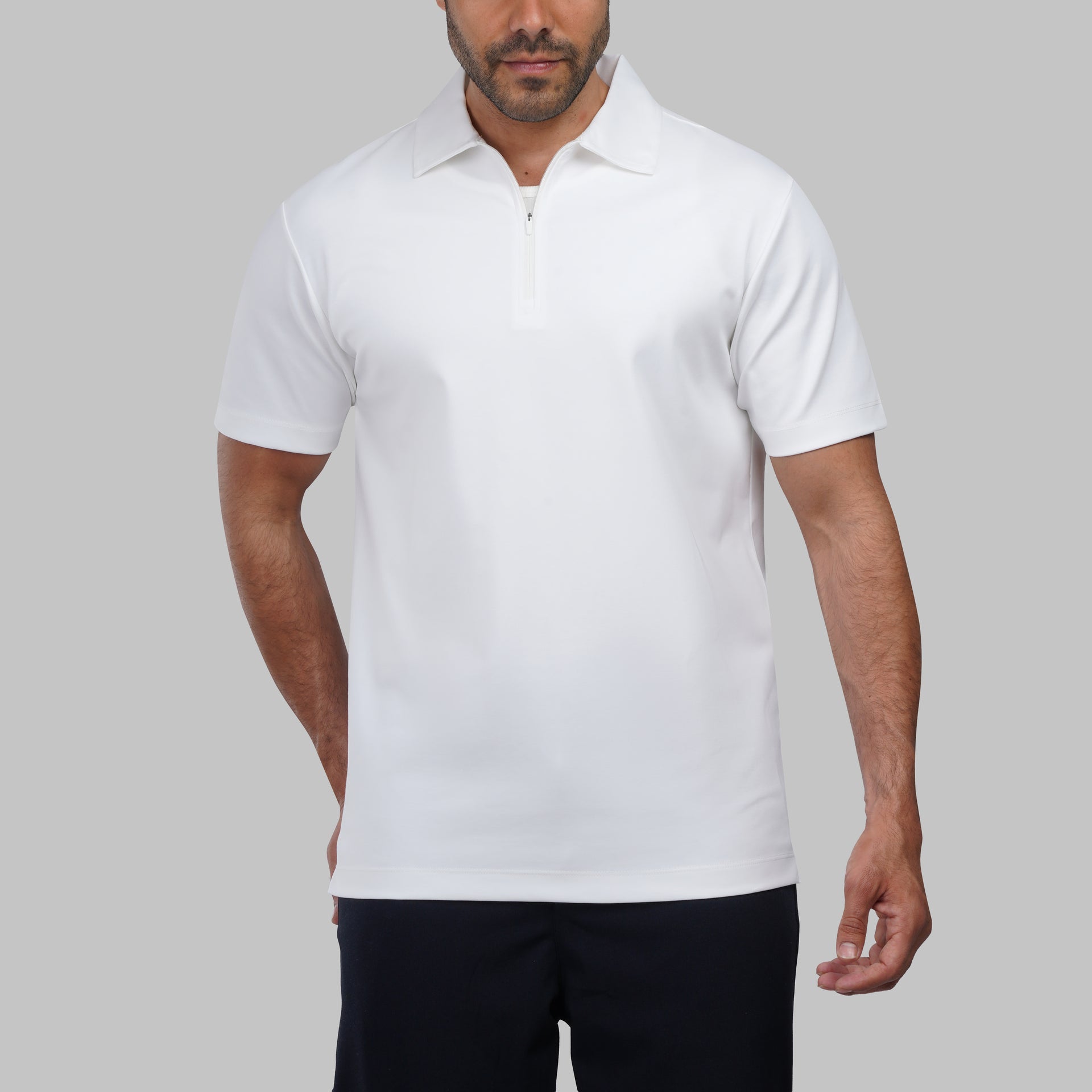 Premium Zip-Up Polo - Dockland