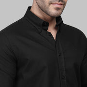 Shop Black Slim-Fit Oxford Shirt for Men in Egypt for Summer 2026 by dockland - تسوق قميص أكسفورد اسود رجالي صيفي سلم فيت لصيف 2026 من دوكلاند مصر