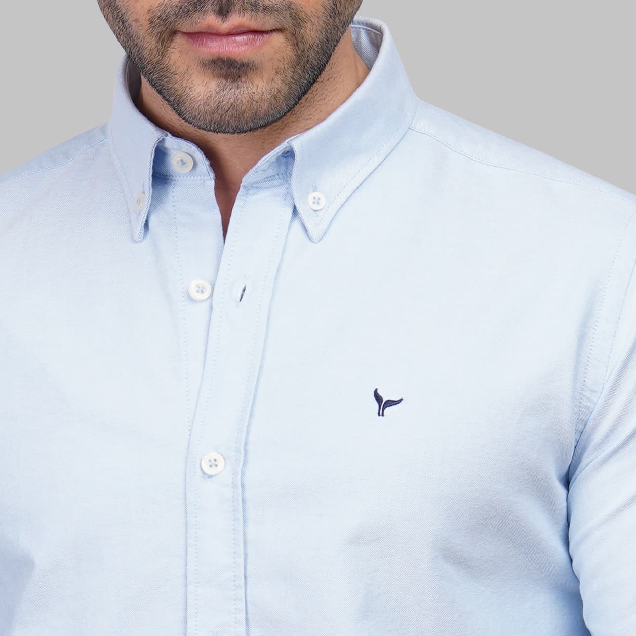 Shop Slim-Fit Oxford blue Shirt for Men in Egypt for Summer 2026 by dockland - تسوق قميص أكسفورد رجالي صيفي أزرق سماوي سلم فيت لصيف 2026 من دوكلاند مصر