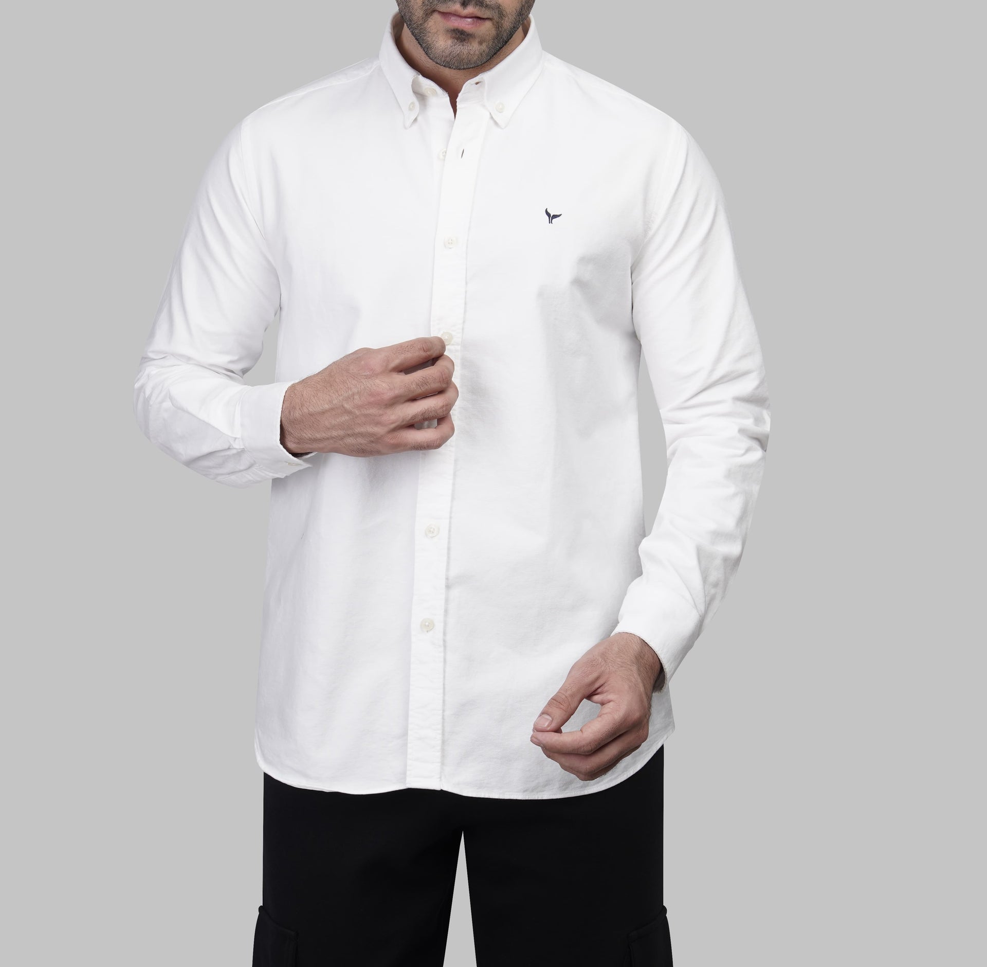 Shop Slim-Fit Oxford off-white Shirt for Men in Egypt for Summer 2026 by dockland - تسوق قميص أكسفورد رجالي صيفي اوف وايت سلم فيت لصيف 2026 من دوكلاند مصر