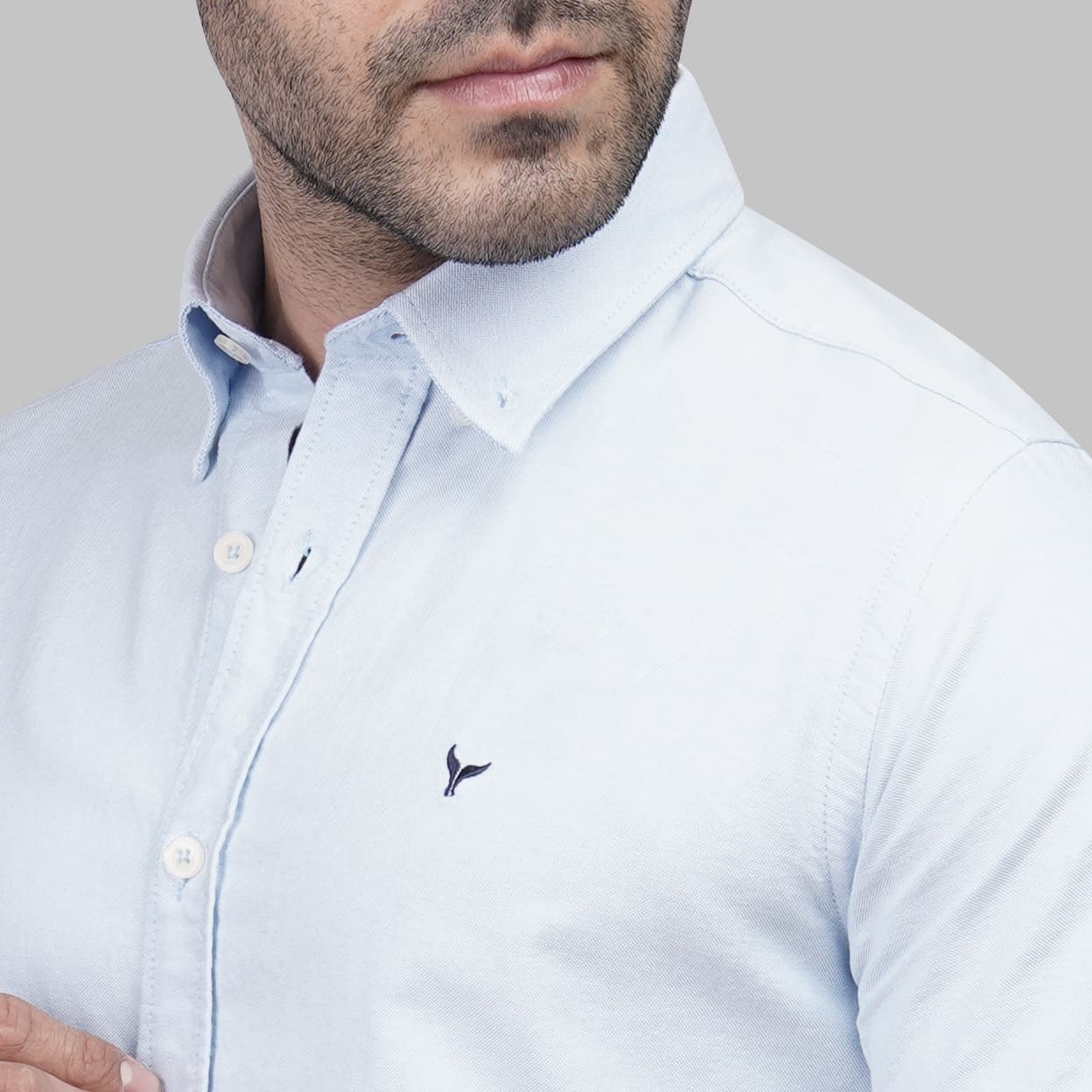 Shop Men's Short Sleeve blue Oxford Shirt for Summer 2026 by Dockland - تسوق قميص أكسفورد رجالي ازرق سماوي صيفي نص كم 2026 من دوكلاند أونلاين في مصر
