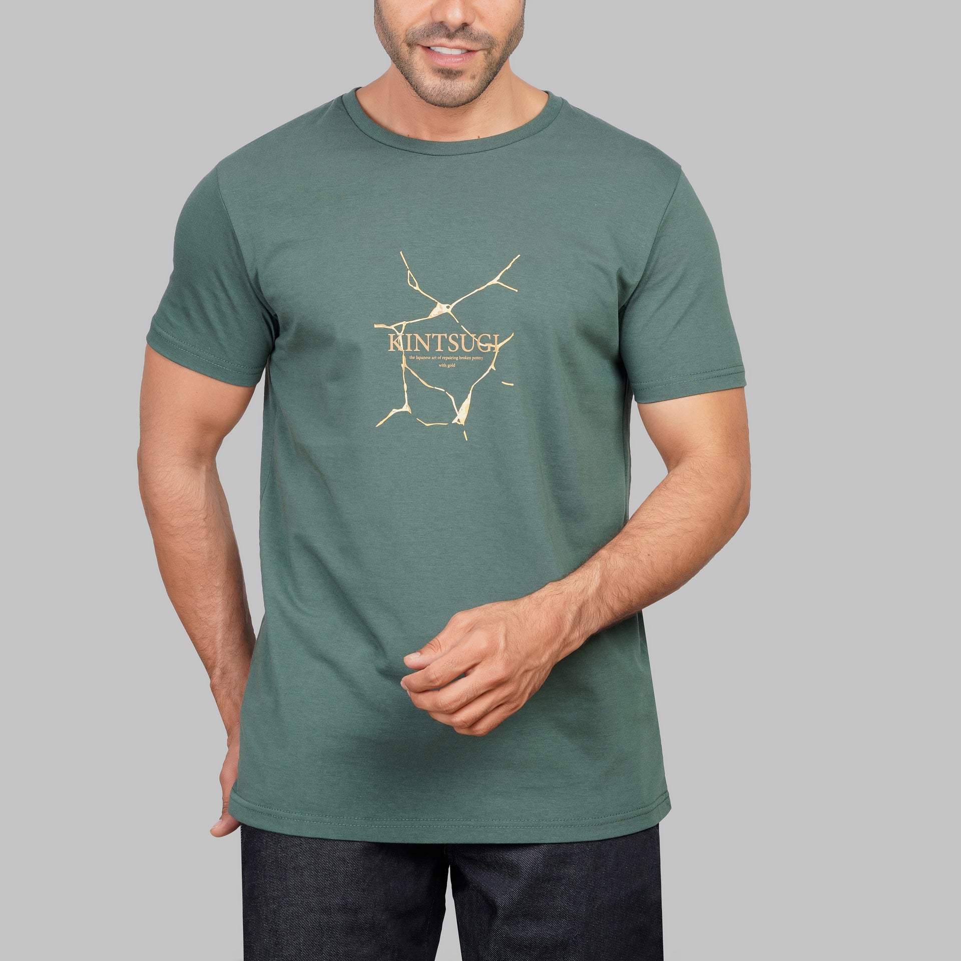 Slim Fit Cotton Front Print Tee - Dockland