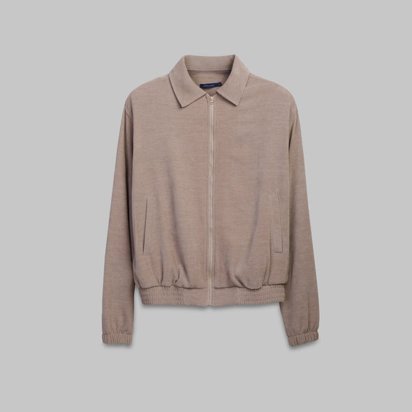 Lightweight Zip Jacket  - BEIGE