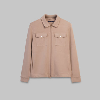 Elevated Zip Jacket - BEIGE