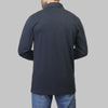 Plain Long-Sleeve Polo Shirt - NAVY