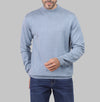 BASIC HALF-NECK SWEATER - BLUE