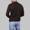BASIC HALF-NECK SWEATER - BROWN