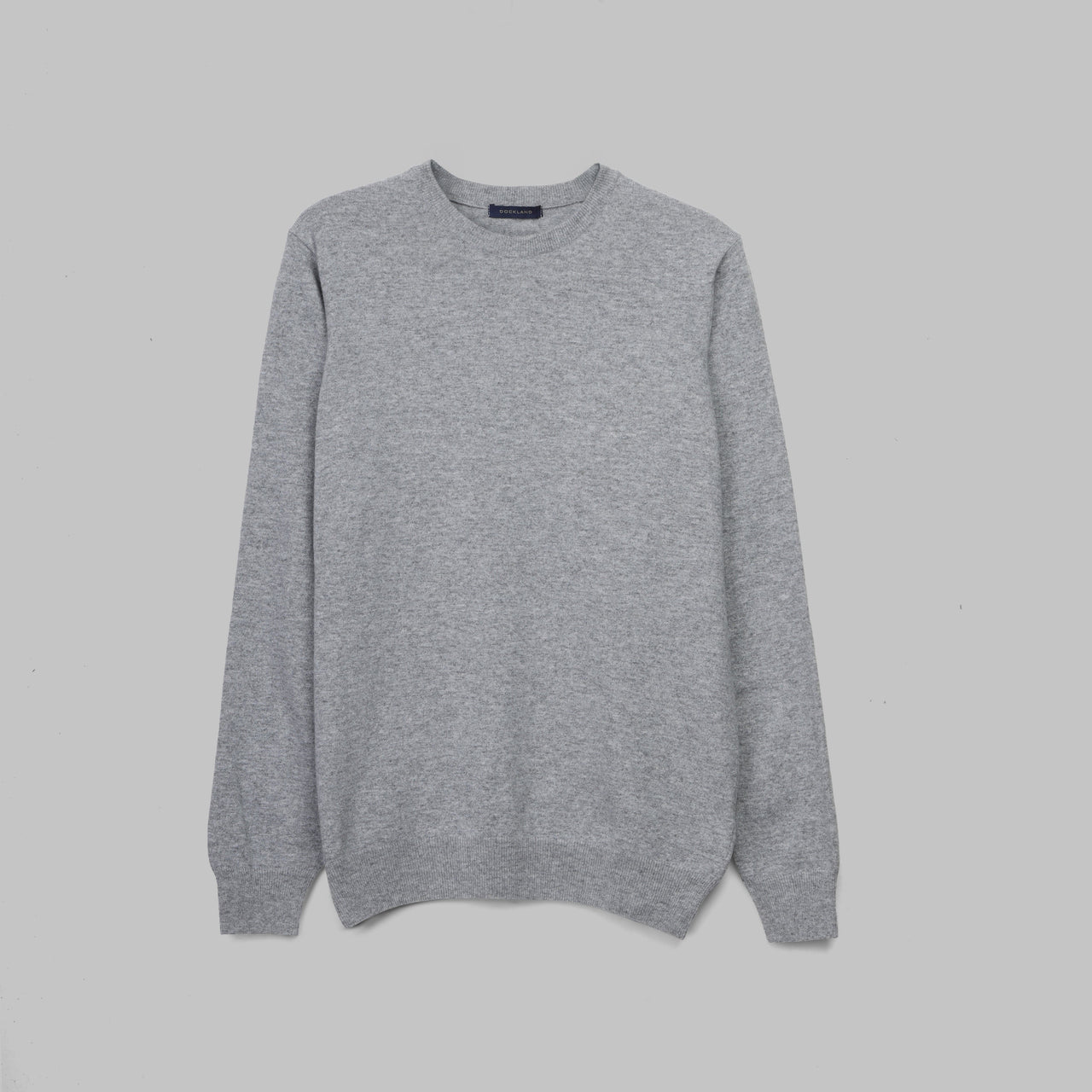 ROUND-NECK WOOL SWEATER - LIGHT GREY - Dockland