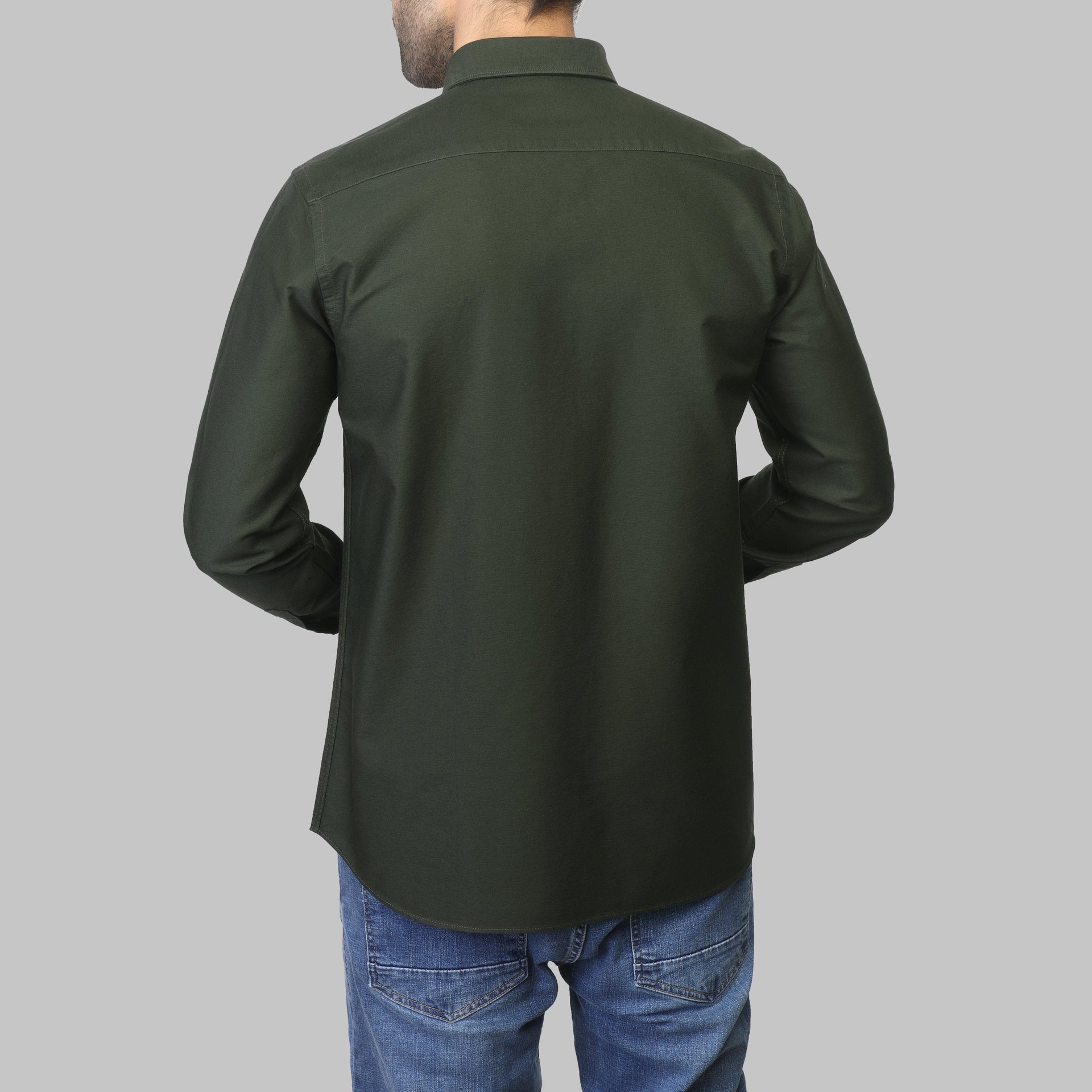 SLIM-FIT OXFORD SHIRT  - OLIVE - Dockland