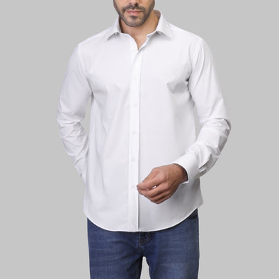 LONG SLEEVE SHIRT- WHITE - Dockland
