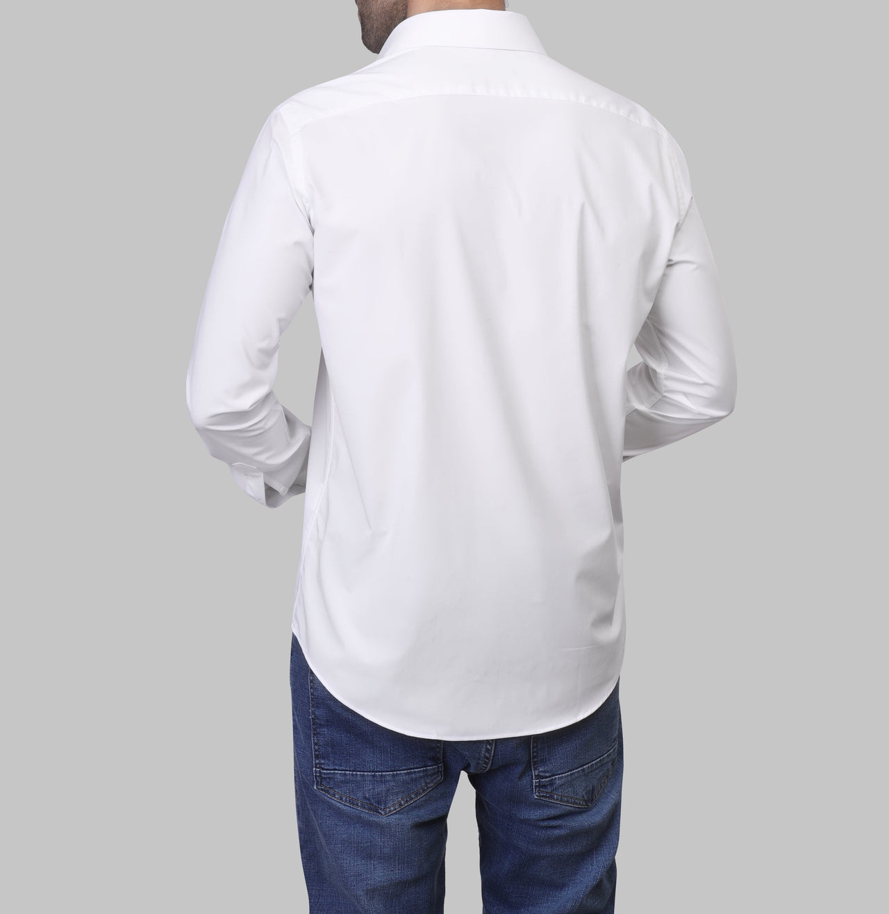 LONG SLEEVE SHIRT- WHITE - Dockland