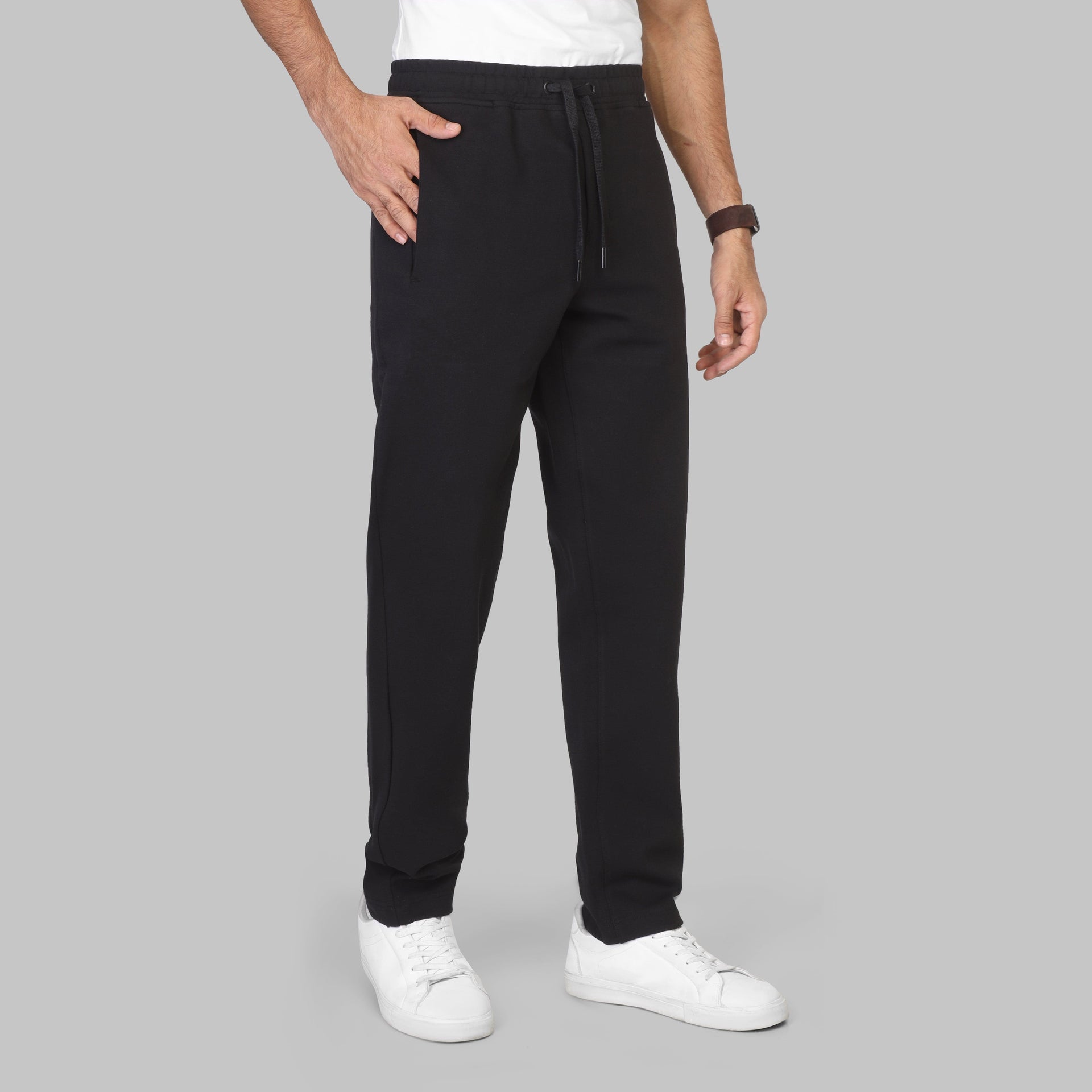 JOGGER WAIST SWEATPANTS  - BLACK - Dockland