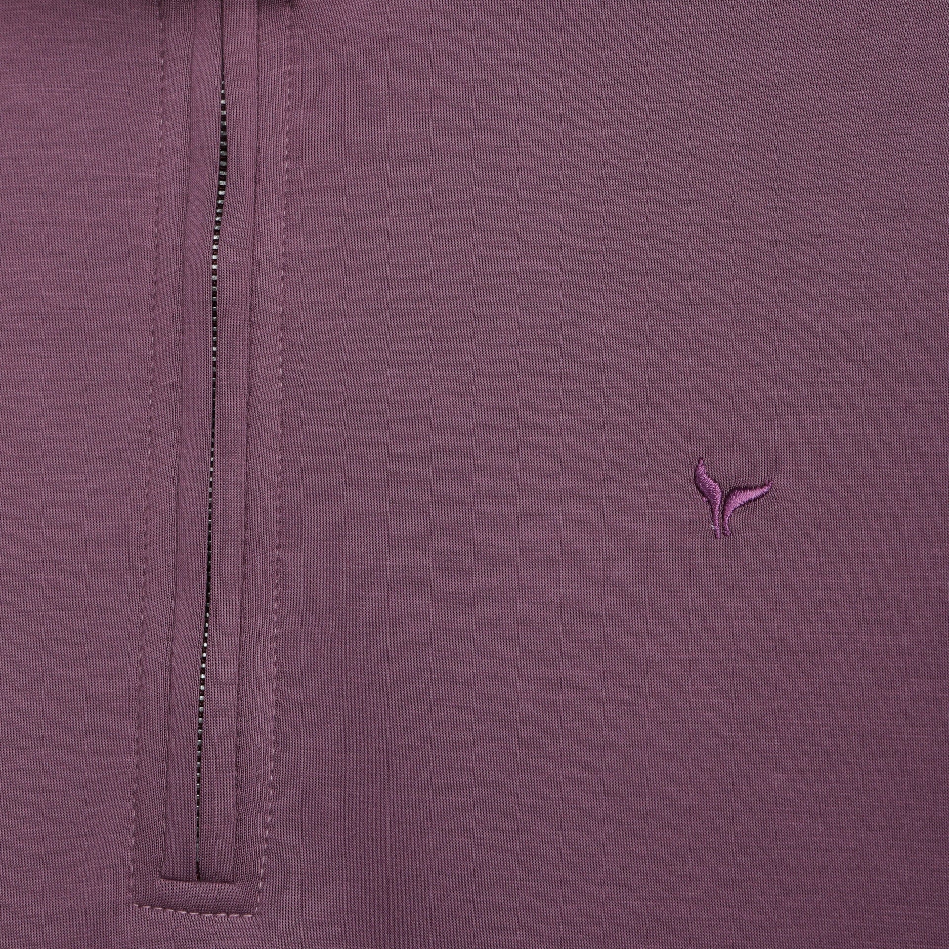 PREMIUM QUARTER ZIP SWEATSHIRT  - BURGUNDY - Dockland
