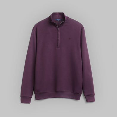 PREMIUM QUARTER ZIP SWEATSHIRT  - DARK BURGUNDY