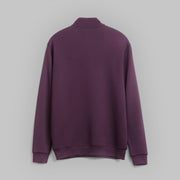PREMIUM QUARTER ZIP SWEATSHIRT  - DARK BURGUNDY - Dockland