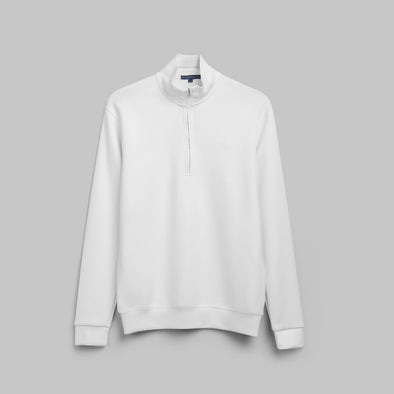 PREMIUM QUARTER ZIP SWEATSHIRT  - OFF WHITE