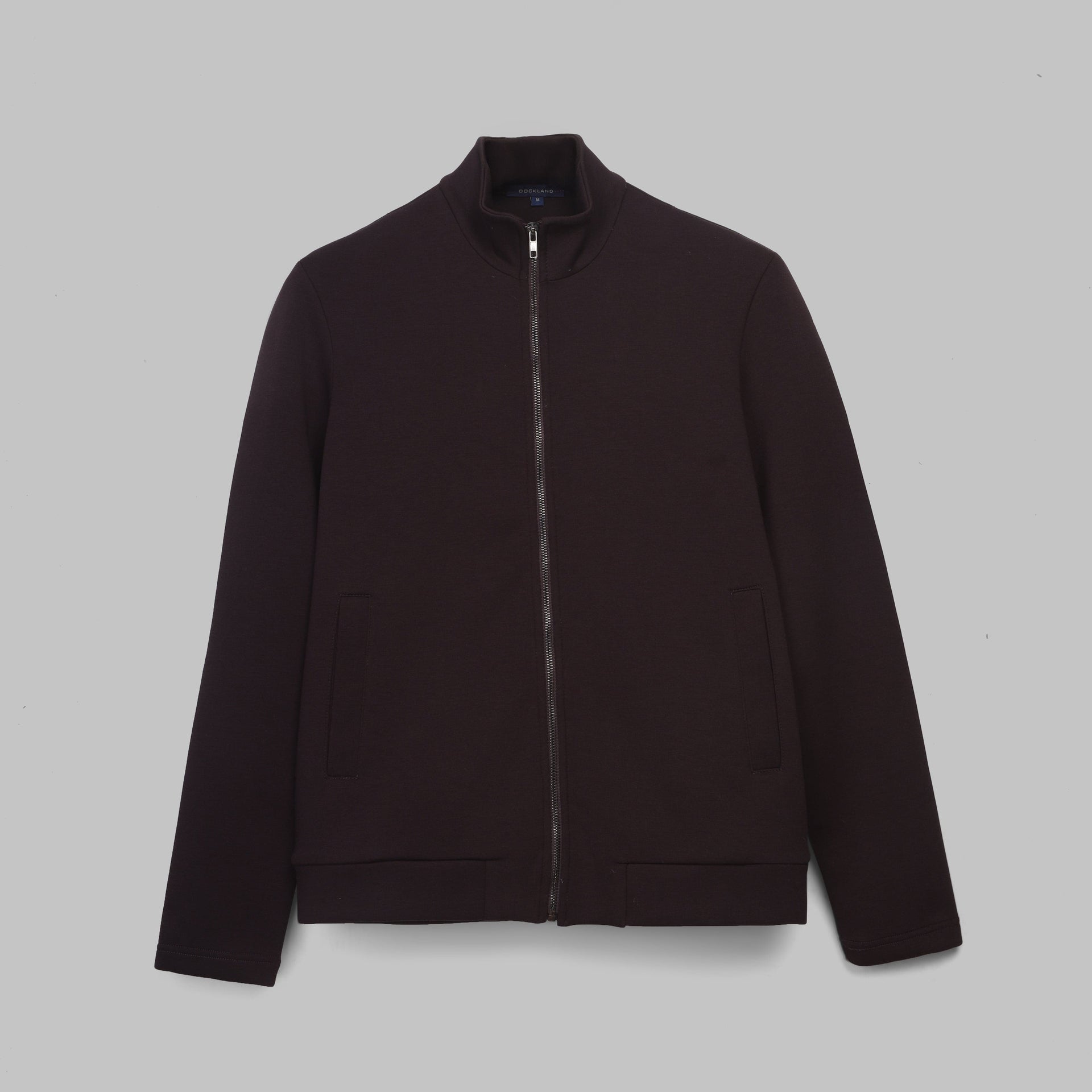 Elegant Half-Neck Zip Sweatshirt - BROWN - Dockland