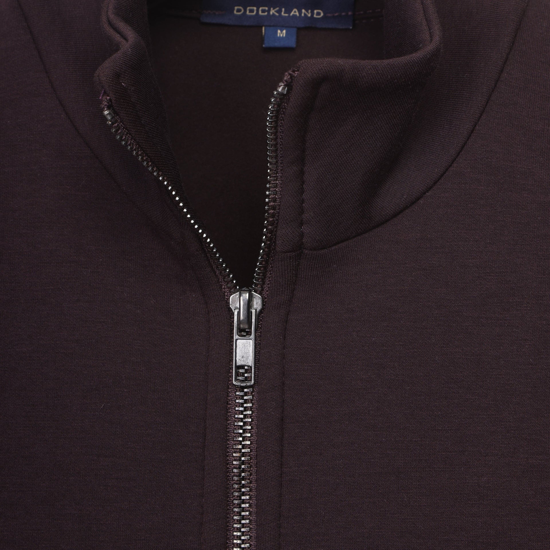 Elegant Half-Neck Zip Sweatshirt - BROWN - Dockland