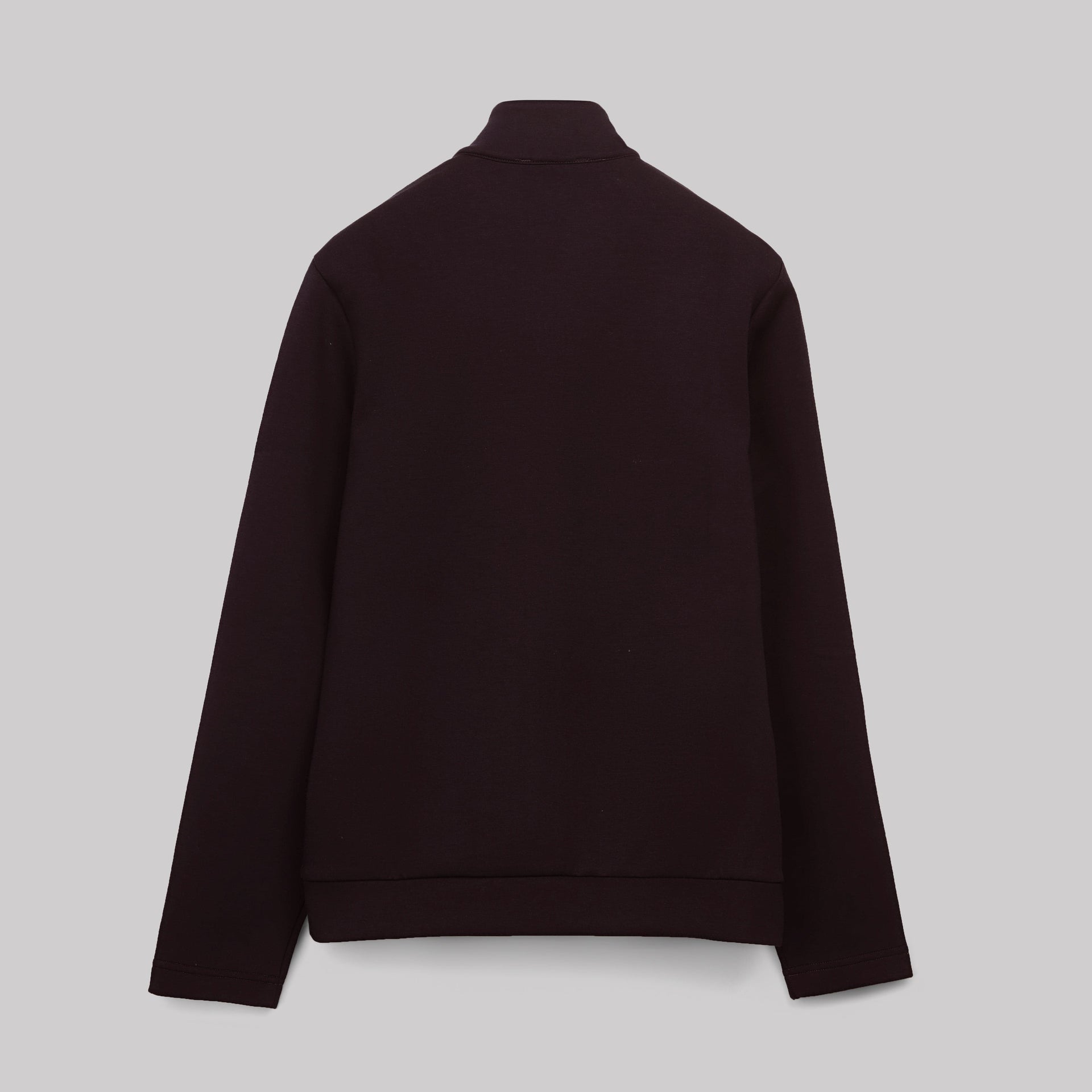 Elegant Half-Neck Zip Sweatshirt - BROWN - Dockland