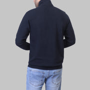 QUARTER ZIP SWEATSHIRT  - NAVY - Dockland
