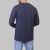 LONG SLEEVE SLIM T-SHIRT  - NAVY