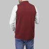Cropped Vest with Zip  - BURGUNDY - Dockland