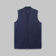 Cropped Vest with Zip  - DARK NAVY - Dockland