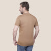 Round Neck Printed T-Shirt - Camel - Dockland