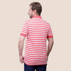 SHORT SLEEVE STRIPED POLO SHIRT - MELON - Dockland