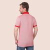 CLASSIC FIT TEXTURED POLO SHIRT - RED - Dockland